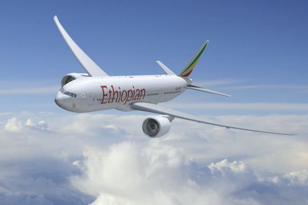 Ethiopian Airlinesin lentokone ilmassa