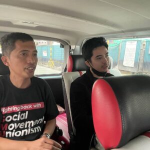 Rodel Abenoja ja Farizan Fajari autossa